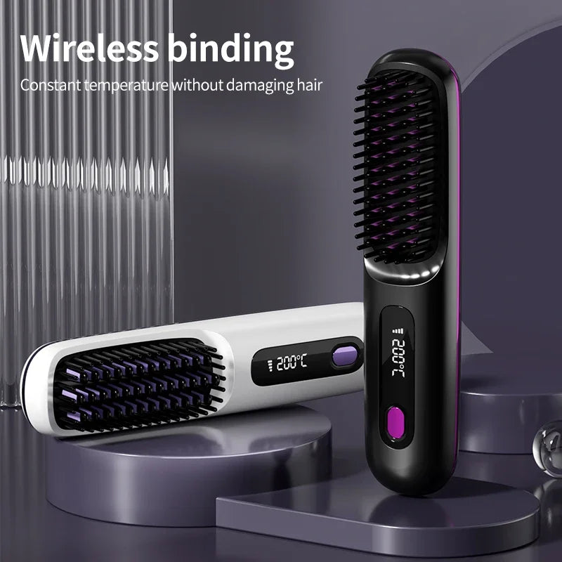 Electric LCD Ceramic Heating Hair Comb - Vibe Vault