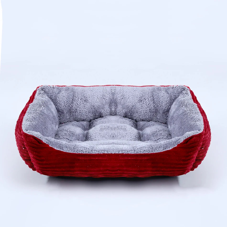 Square Plush Kennel Dog Sofa Bed - Vibe Vault