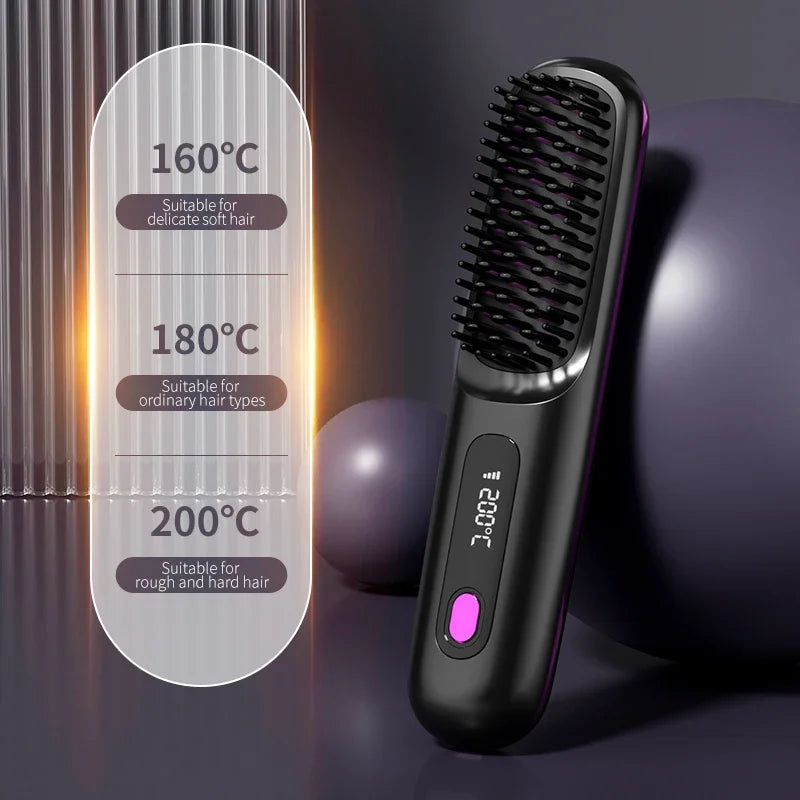 Electric LCD Ceramic Heating Hair Comb - Vibe Vault