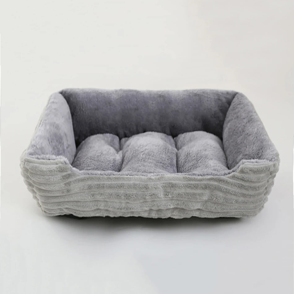 Square Plush Kennel Dog Sofa Bed - Vibe Vault