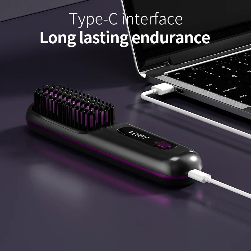 Electric LCD Ceramic Heating Hair Comb - Vibe Vault