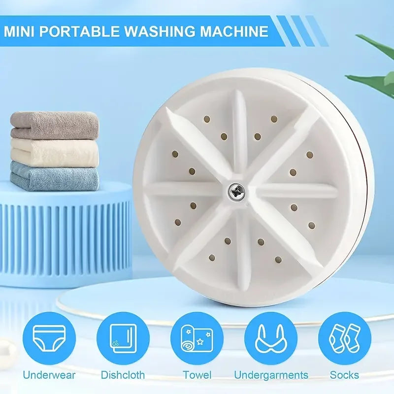 Ultrasonic Rotating Mini Washing Machine - Vibe Vault