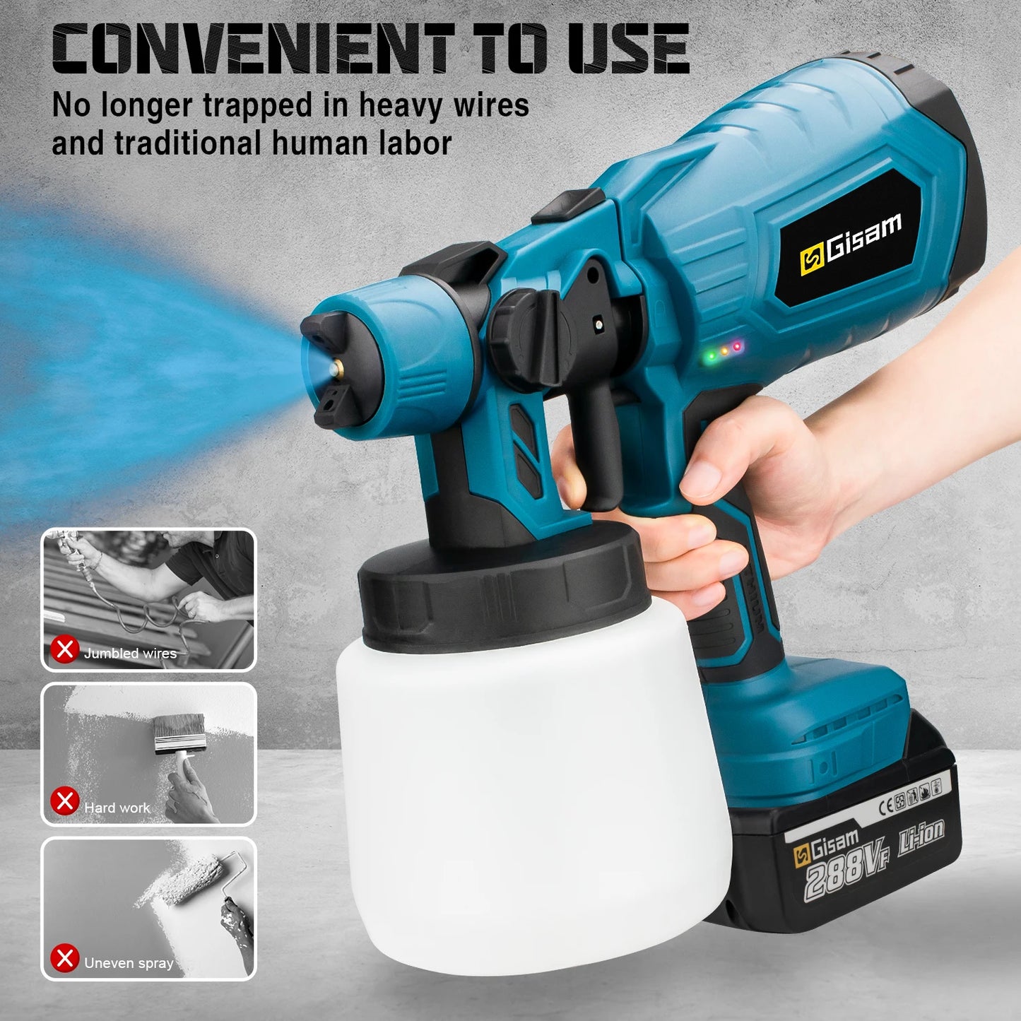 Cordless Electric Paint Sprayer Gun - Vibe Vault