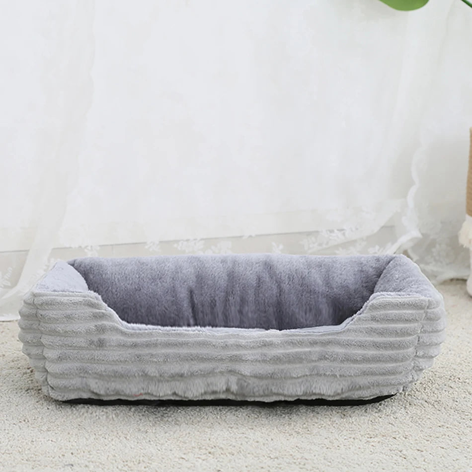 Square Plush Kennel Dog Sofa Bed - Vibe Vault