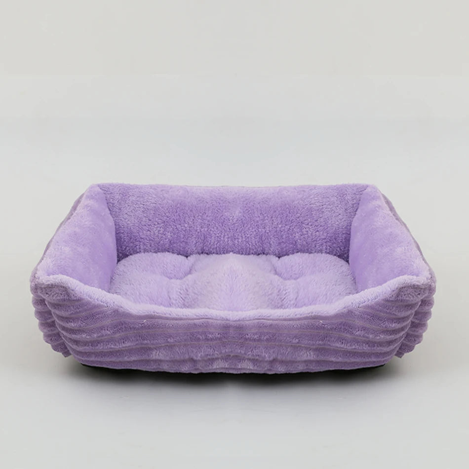 Square Plush Kennel Dog Sofa Bed - Vibe Vault