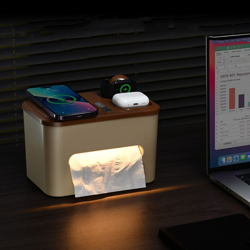 Tissue Storage Box Bedside Lamp - Vibe Vault